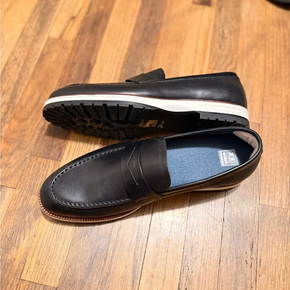 Ike Behar Black Leather Loafers Like New - Picture 7 of 10